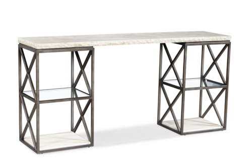 Contemporary 4-Shelf Console Table