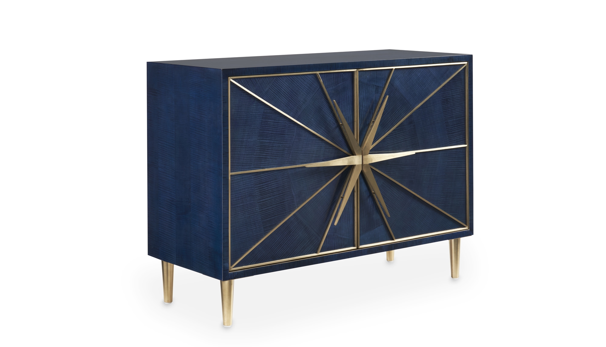 Sapphire Cabinet w/Decorative Gold Hardware