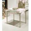 Sherrill Occasional VOYAGE MAISON Agate-Top End Table w/Textured Metal Base