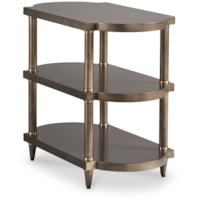 Transitional Side Table with Two Open Shelves