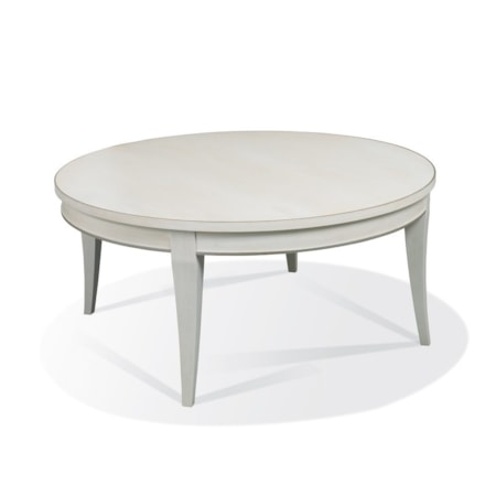 Round Cocktail Table 19"H With Saber Leg