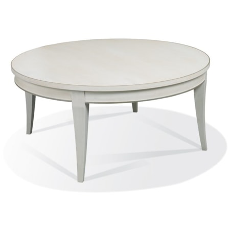 Round Cocktail Table 19"H With Saber Leg