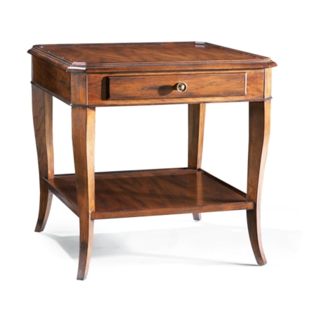 Square 1-Drawer End Table
