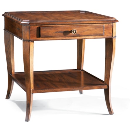 Square 1-Drawer End Table