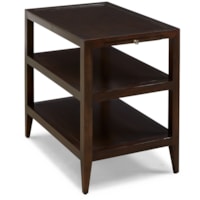Transitional 2-Shelf Side Table with Pull-Out Shelf