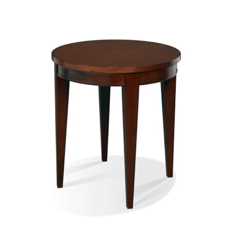 Round End Table 26"H With Tapered Leg