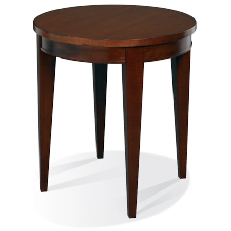Round End Table 26"H With Tapered Leg