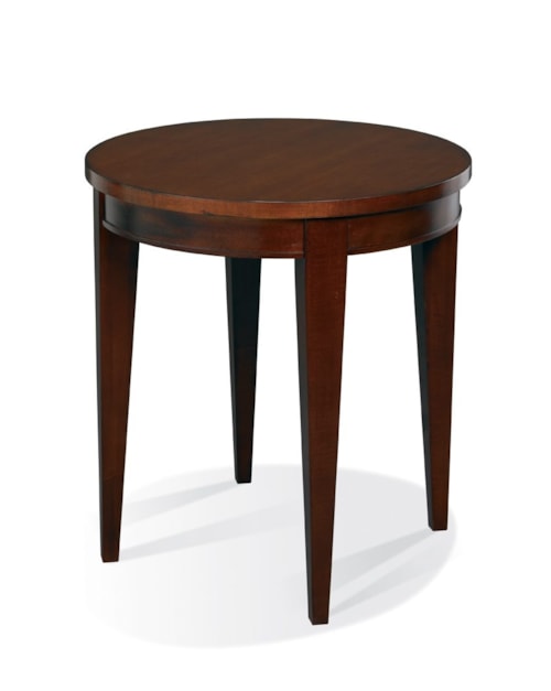 Round End Table 26"H With Tapered Leg