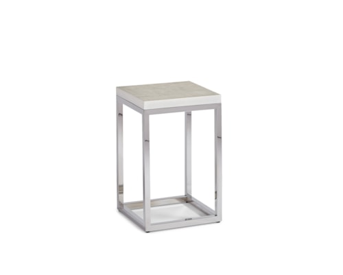 Transitional Square Accent Table with Marble Top