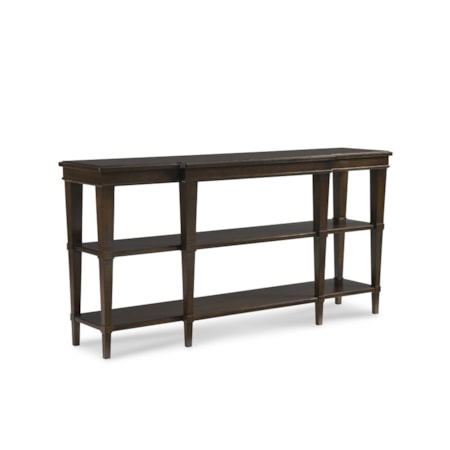 Rectangular 3-Shelf Console Table