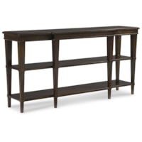 Transitional Rectangular 3-Shelf Console Table