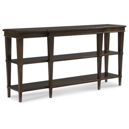 Rectangular 3-Shelf Console Table