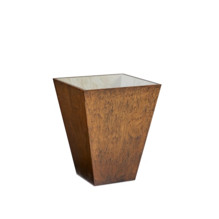 Sq. Glass-Top Malachite Accent Table
