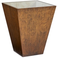 Contemporary Square Glass-Top Malachite Accent Table