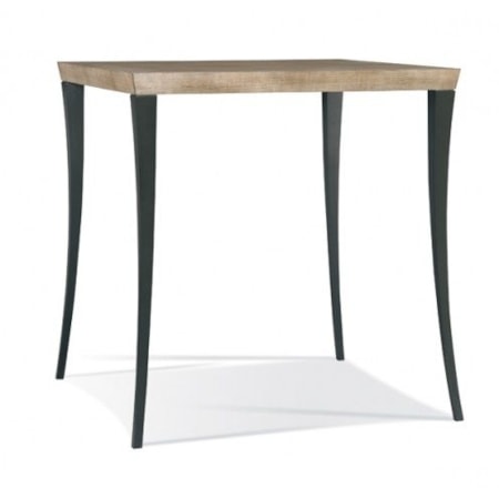 Bar Table 42"H With Beveled Top Saber Leg
