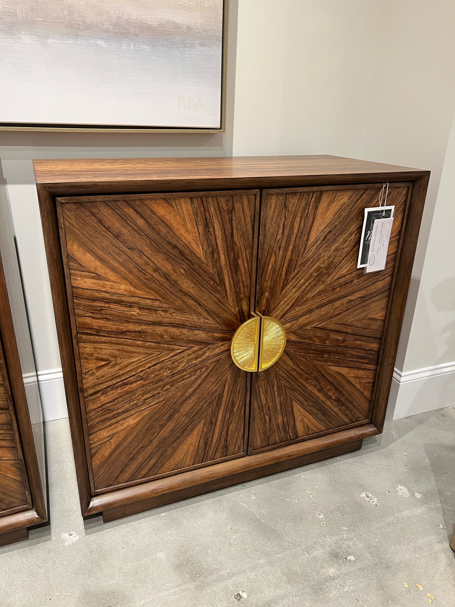 2-Door Sunburst Accent Cabinet
