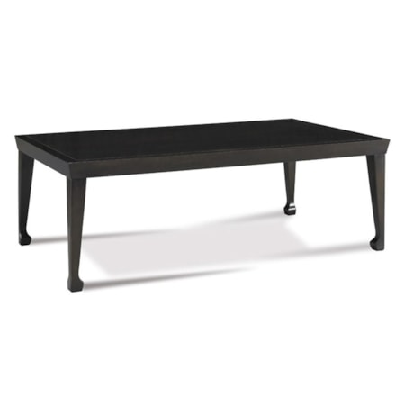 Cocktail Table 19"H w/ Beveled Top Chow Leg