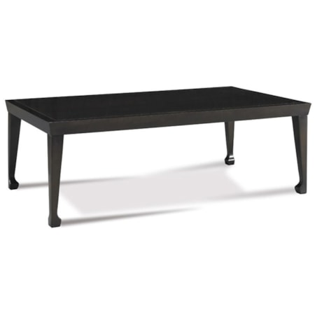 Cocktail Table 19"H w/ Beveled Top Chow Leg