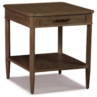 Transitional 1-Drawer Side Table with Shelf