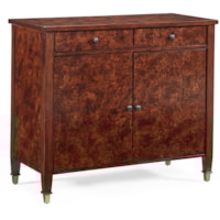 Transitional 2-Door Hall Chest with Leg Ferrules