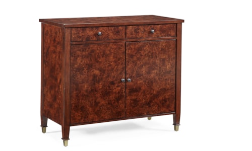 Transitional 2-Door Hall Chest with Leg Ferrules