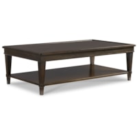 Transitional Rectangular Cocktail Table with Shelf