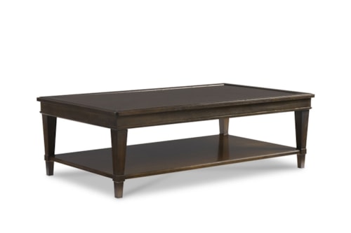 Transitional Rectangular Cocktail Table with Shelf