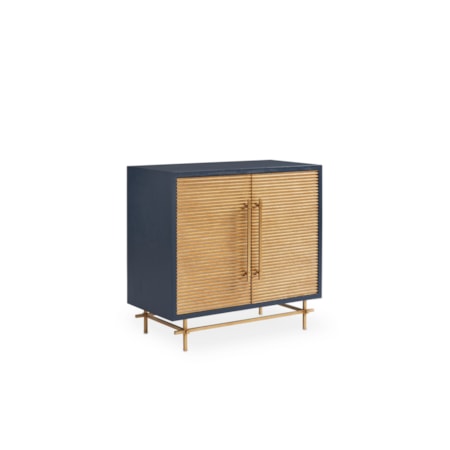 Fabric-Wrapped 2-Door Cabinet