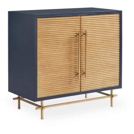 Fabric-Wrapped 2-Door Cabinet