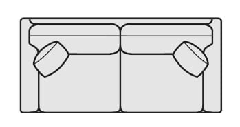 Dressmaker Sleeper Sofa w/Throw Pillows