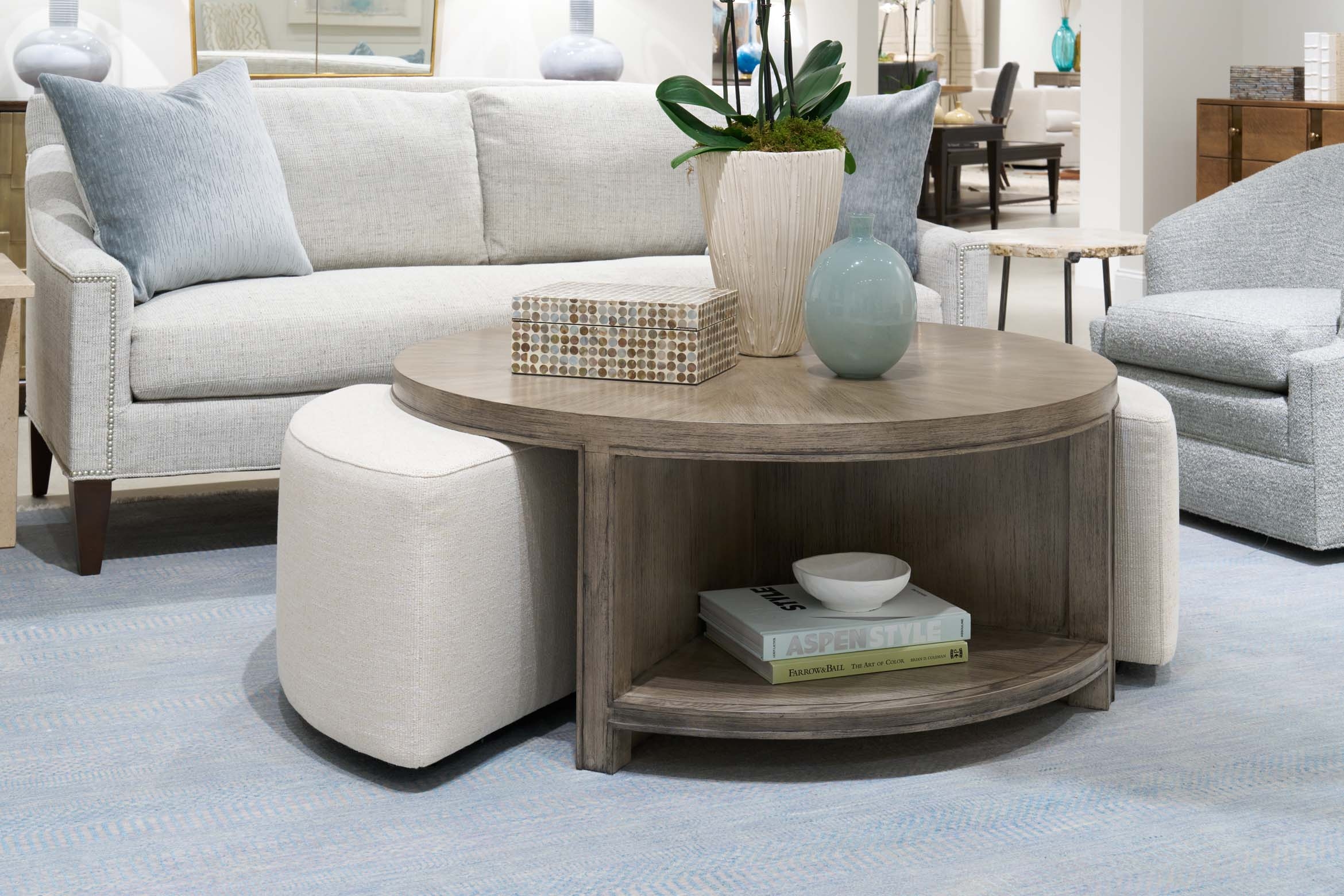 Round 2-Shelf Cocktail Table