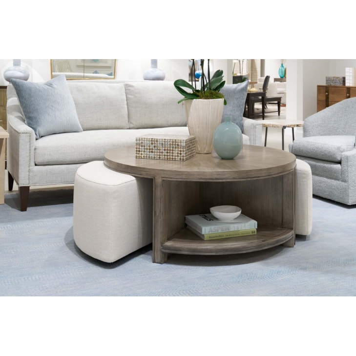 Sherrill Occasional GUNNAR Round 2-Shelf Cocktail Table