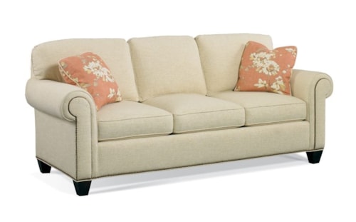 Traditional Sleeper Sofa with Rolled Arms