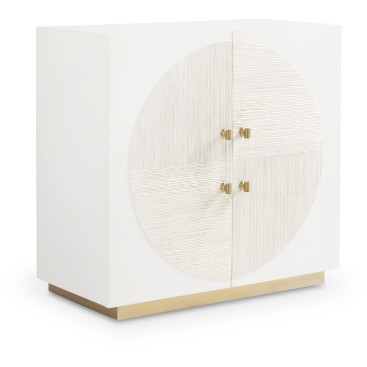 Sherrill Occasional VOYAGE MAISON 2-Door Cabinet w/Gold Metal Plinth Base