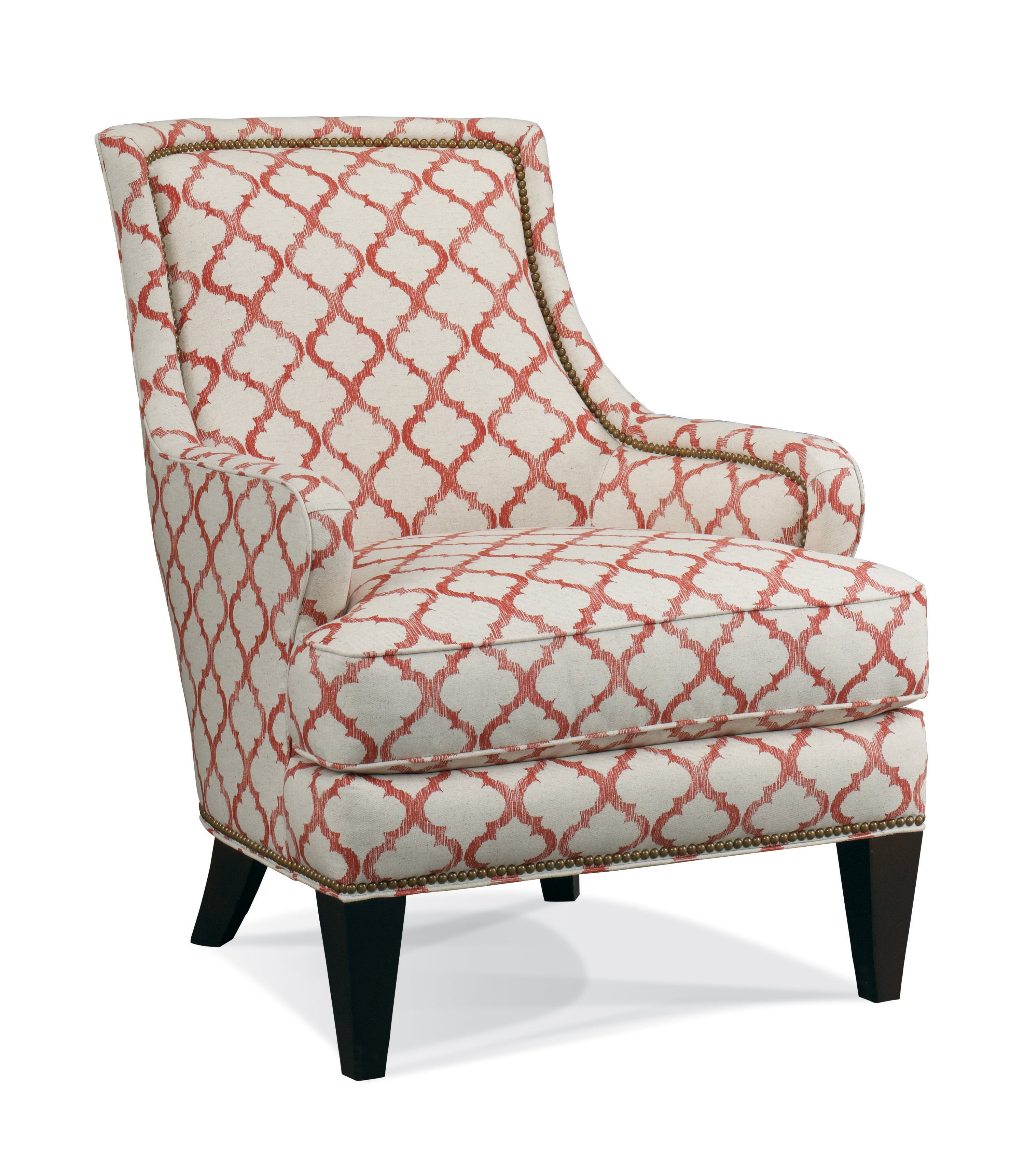Transitional Accent Chair with Wood Legs