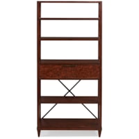 Transitional 5-Shelf Bookcase with 1 Drawer
