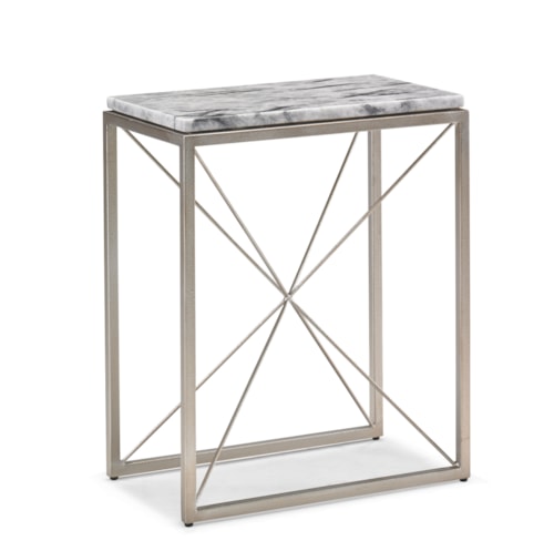 Contemporary Spot Table with Marble Top