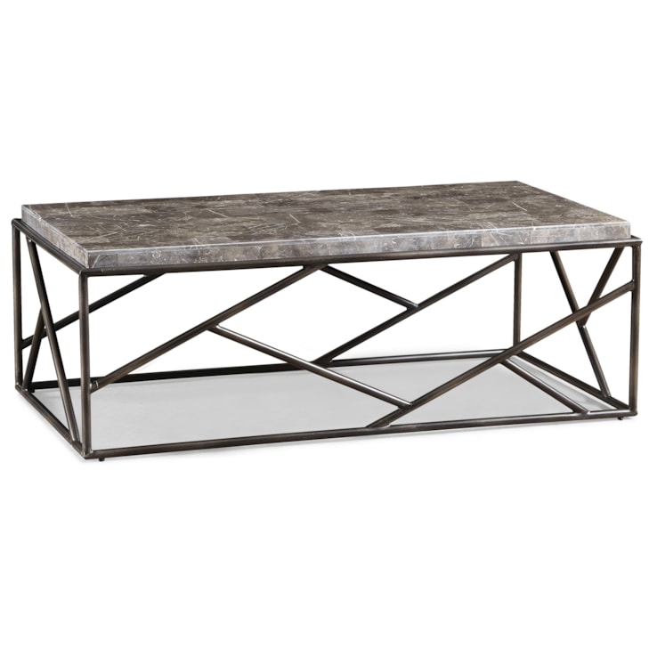 Sherrill Occasional CULLET Modern Sculptural Marble-Top Cocktail Table