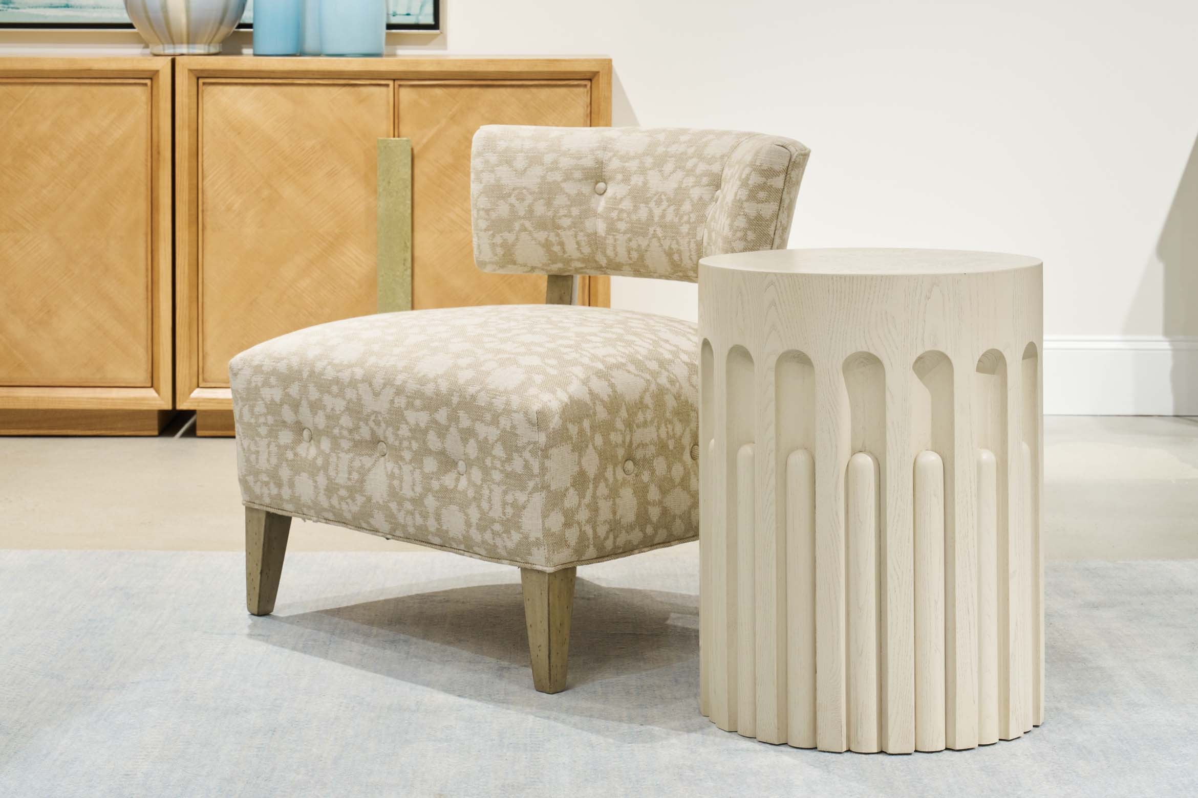 Round Pillar Accent Table