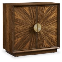 Mid-Century Modern 2-Door Sunburst Accent Cabinet