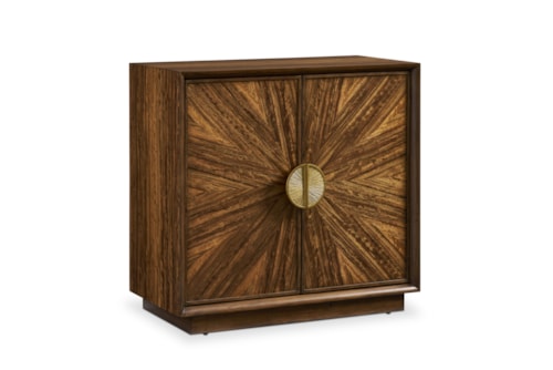 Mid-Century Modern 2-Door Sunburst Accent Cabinet