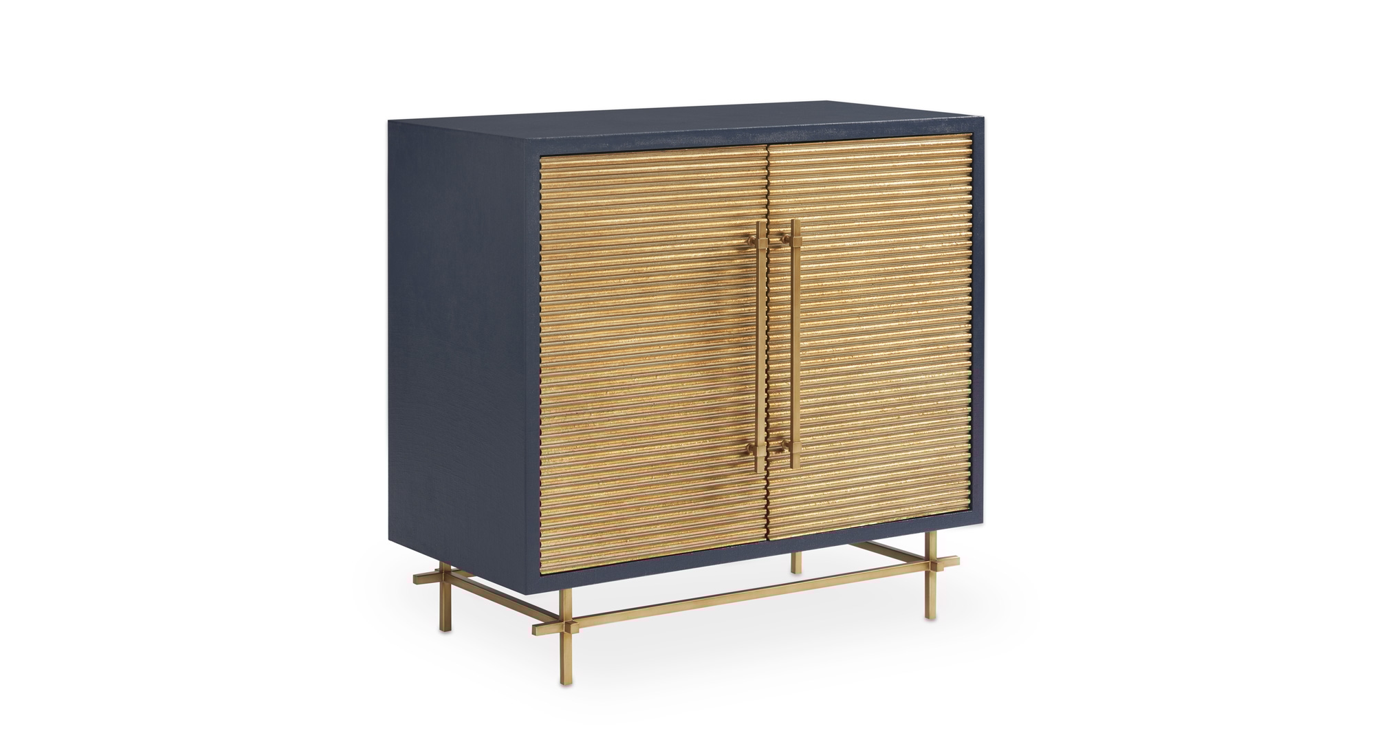 Fabric-Wrapped 2-Door Cabinet