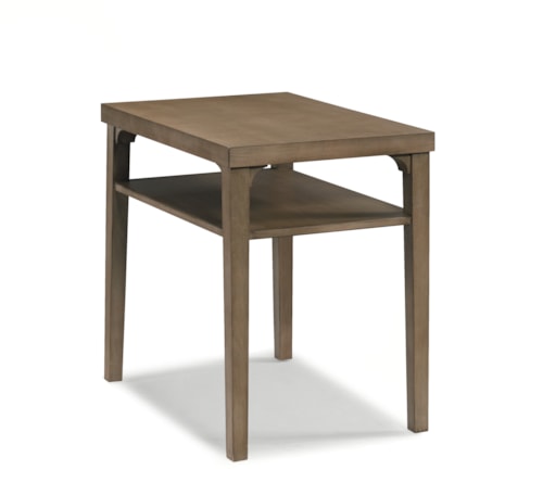 Contemporary Rectangular Side Table with Shelf