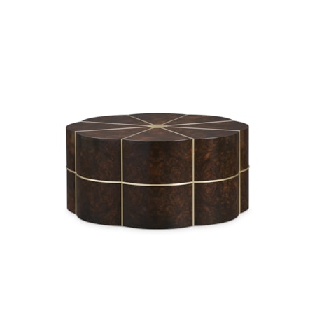 Flora Cocktail Table w/Brass Bead Inset
