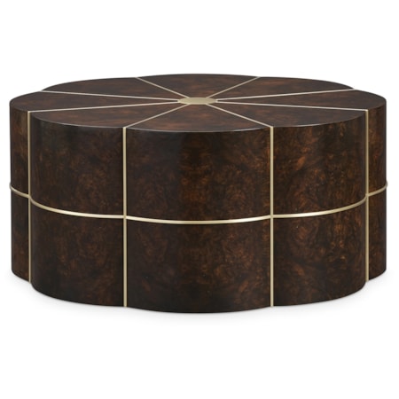 Flora Cocktail Table w/Brass Bead Inset