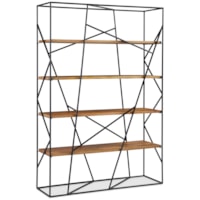 Contemporary 4-Shelf Web Bookcase