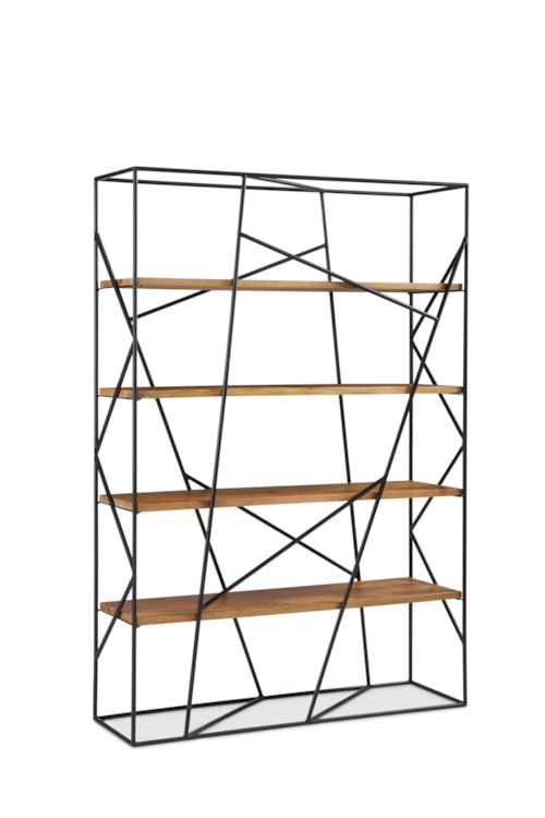 Contemporary 4-Shelf Web Bookcase