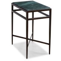 Transitional Accent Table with Stone Top