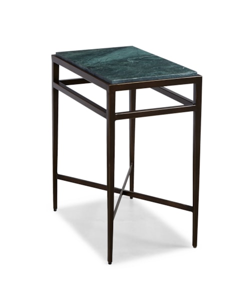 Transitional Accent Table with Stone Top