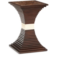 Contemporary Square Accent Table with Steps Design